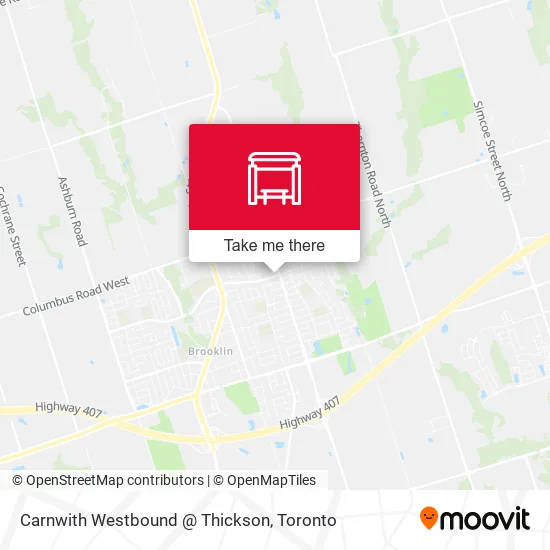 Carnwith Westbound @ Thickson map