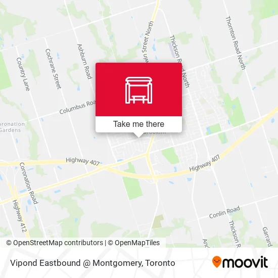 Vipond Eastbound @ Montgomery map