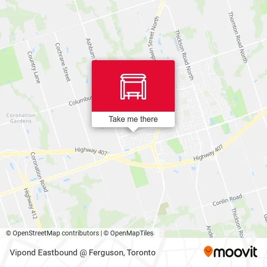 Vipond Eastbound @ Ferguson map