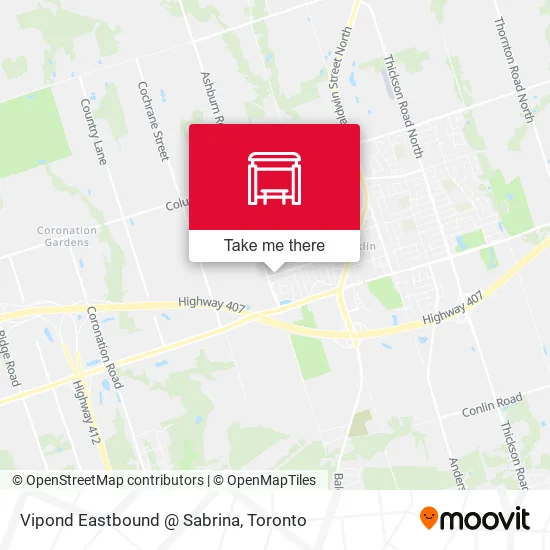 Vipond Eastbound @ Sabrina map