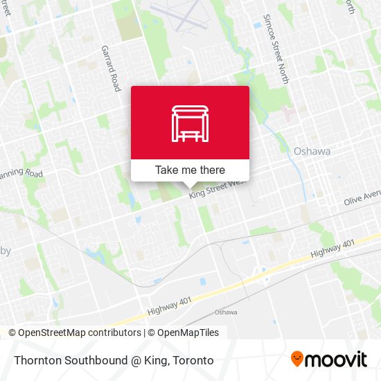 Thornton Southbound @ King map