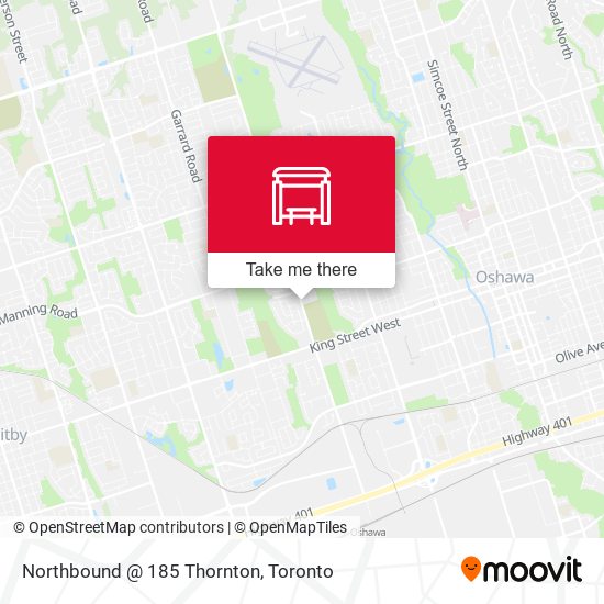 Northbound @ 185 Thornton map