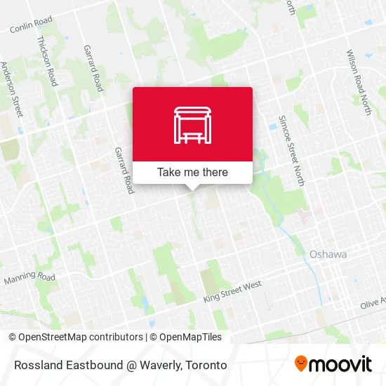 Rossland Eastbound @ Waverly map