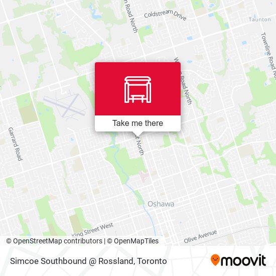 Simcoe Southbound @ Rossland map
