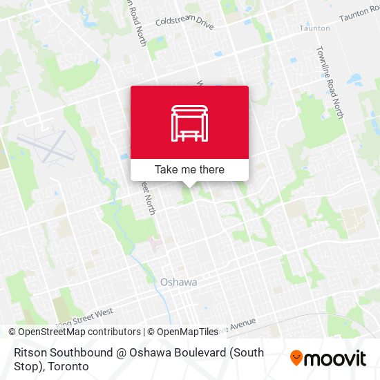 Ritson Southbound @ Oshawa Boulevard (South Stop) map