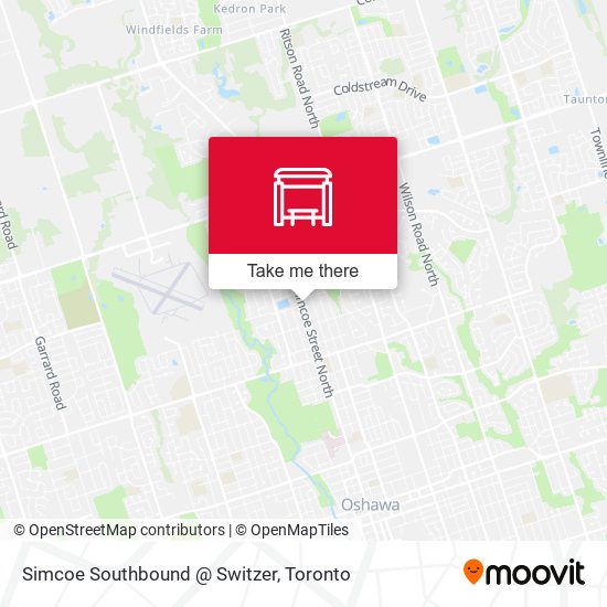 Simcoe Southbound @ Switzer map