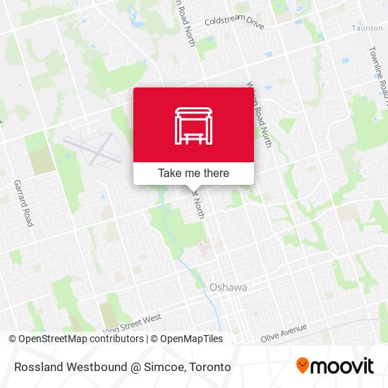 Rossland Westbound @ Simcoe map