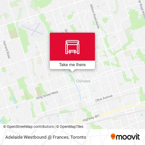 Adelaide Westbound @ Frances map