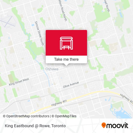 King Eastbound @ Rowe map