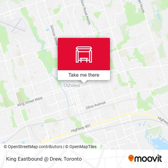 King Eastbound @ Drew map