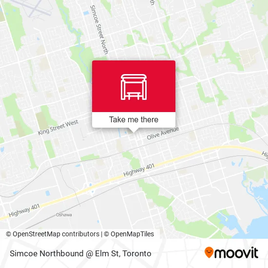 Simcoe Northbound @ Elm St map