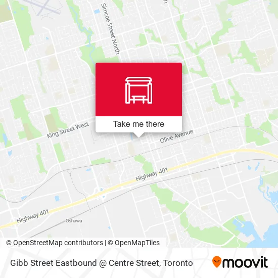 Gibb Street Eastbound @ Centre Street map