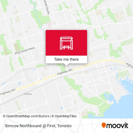 Simcoe Northbound @ First map