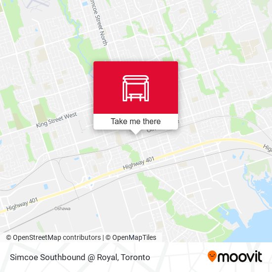 Simcoe Southbound @ Royal map