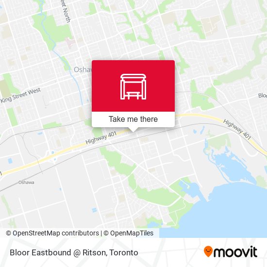 Bloor Eastbound @ Ritson map
