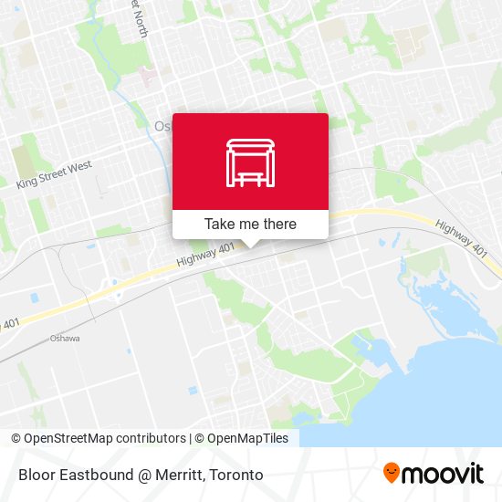 Bloor Eastbound @ Merritt map