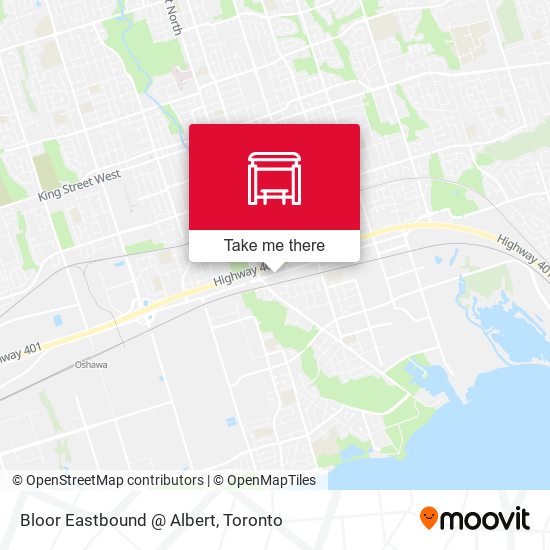 Bloor Eastbound @ Albert map