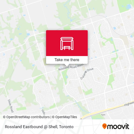 Rossland Eastbound @ Shell map