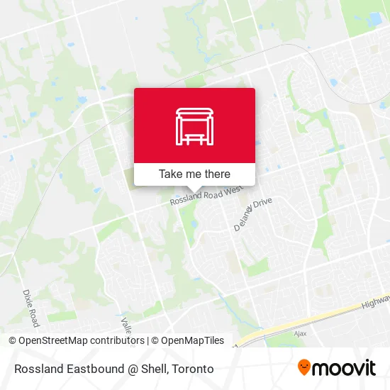 Rossland Eastbound @ Shell map