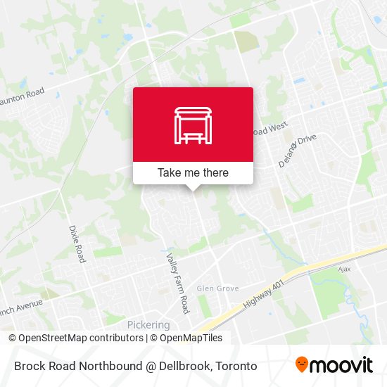 Brock Road Northbound @ Dellbrook map
