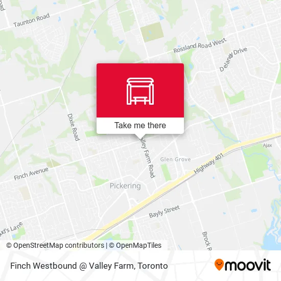 Finch Westbound @ Valley Farm map