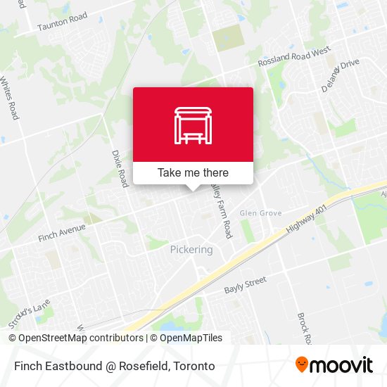 Finch Eastbound @ Rosefield map