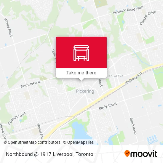 Northbound @ 1917 Liverpool map