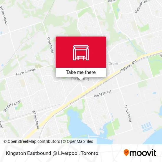 Kingston Eastbound @ Liverpool map
