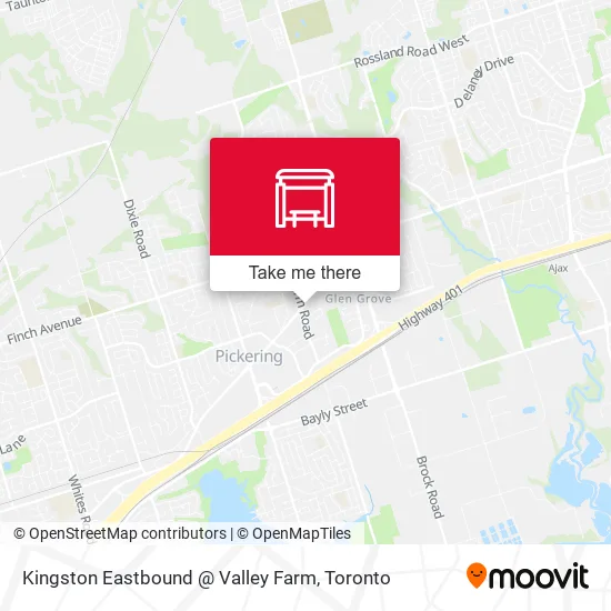 Kingston Eastbound @ Valley Farm map