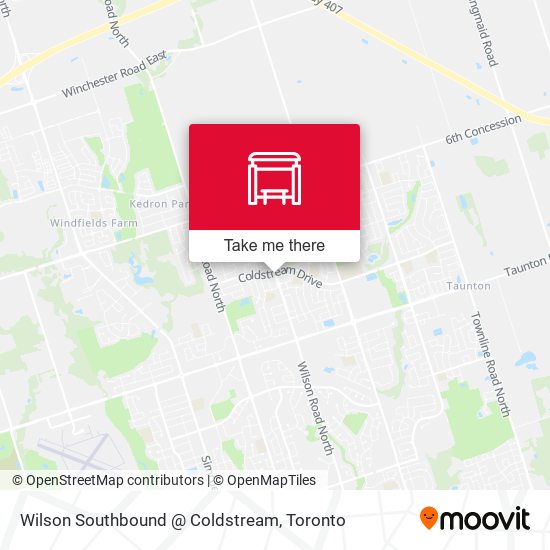 Wilson Southbound @ Coldstream map