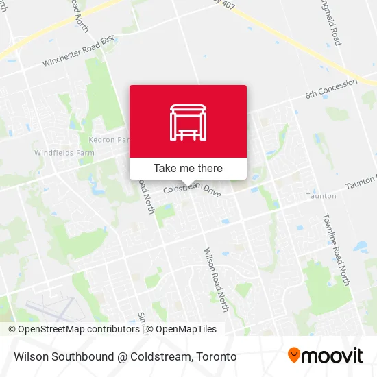 Wilson Southbound @ Coldstream map