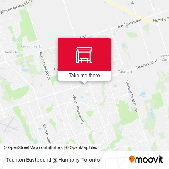 Taunton Eastbound @ Harmony map