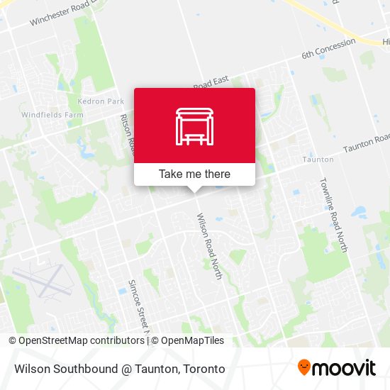 Wilson Southbound @ Taunton map