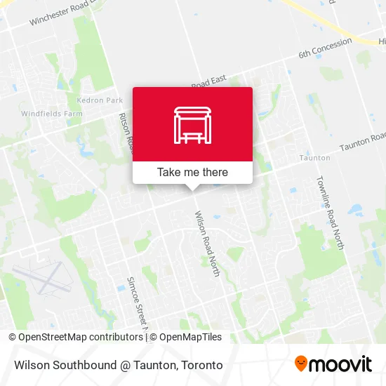 Wilson Southbound @ Taunton map