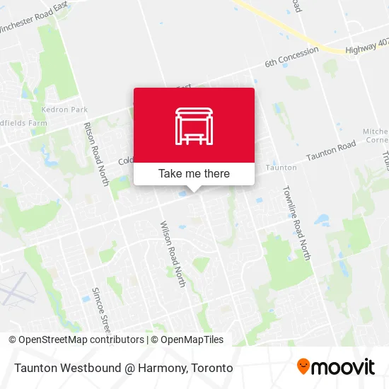 Taunton Westbound @ Harmony map