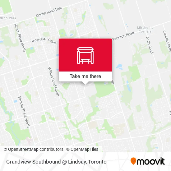 Grandview Southbound @ Lindsay map