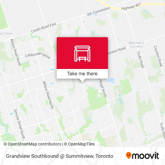 Grandview Southbound @ Summitview map