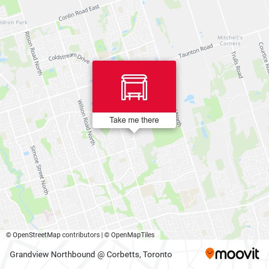Grandview Northbound @ Corbetts map