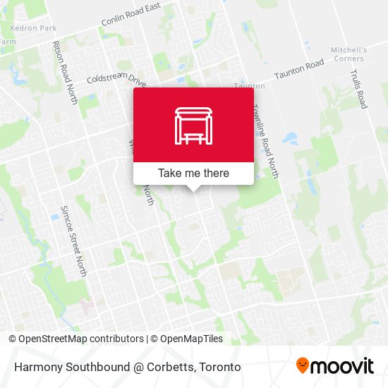 Harmony Southbound @ Corbetts map