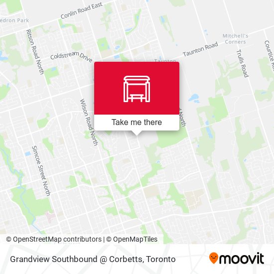Grandview Southbound @ Corbetts map