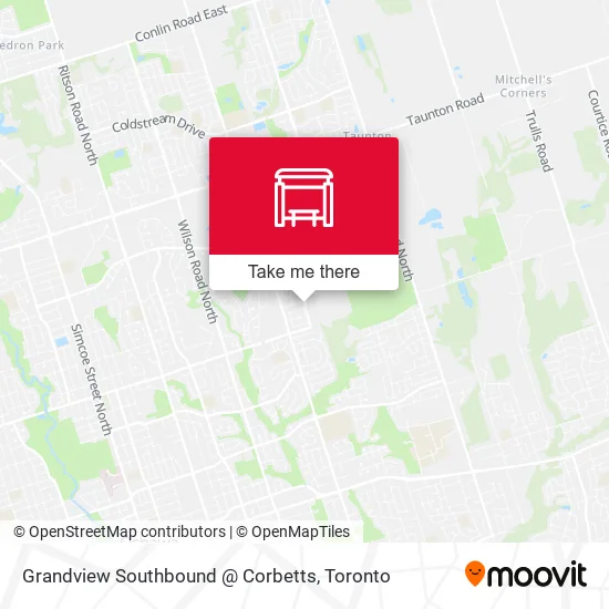 Grandview Southbound @ Corbetts map