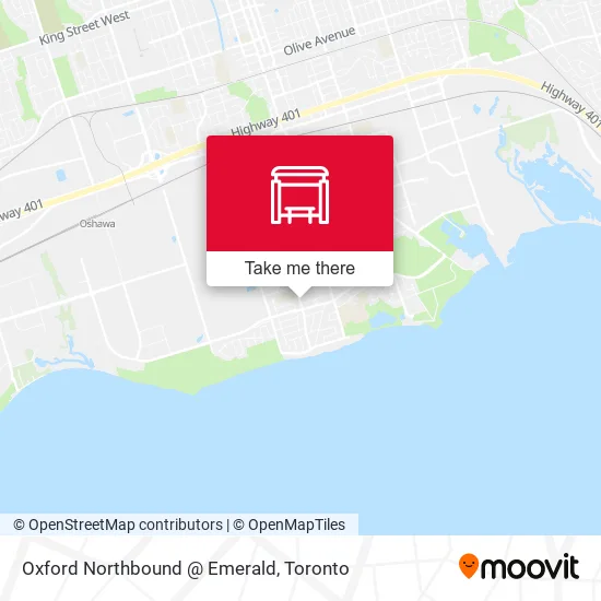 Oxford Northbound @ Emerald map