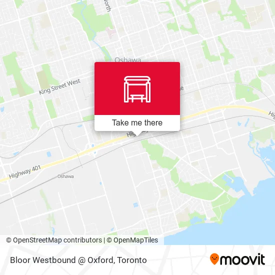 Bloor Westbound @ Oxford map