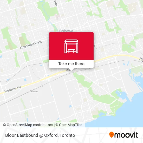 Bloor Eastbound @ Oxford map
