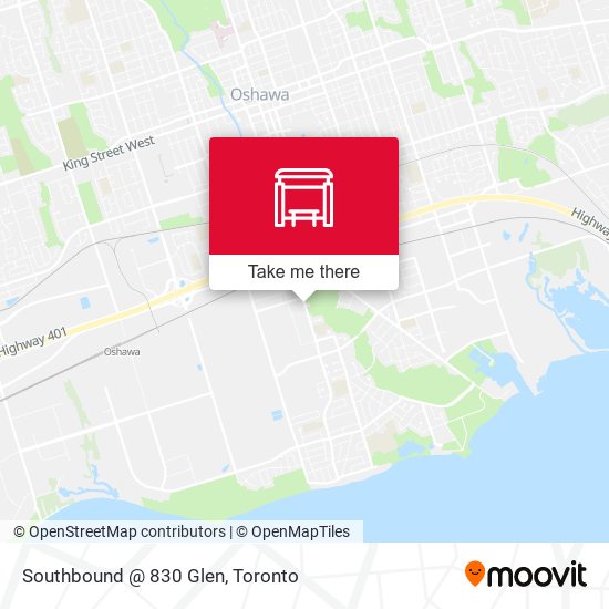 Southbound @ 830 Glen map