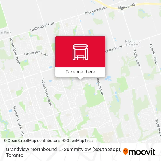 Grandview Northbound @ Summitview (South Stop) map