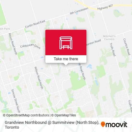 Grandview Northbound @ Summitview (North Stop) map