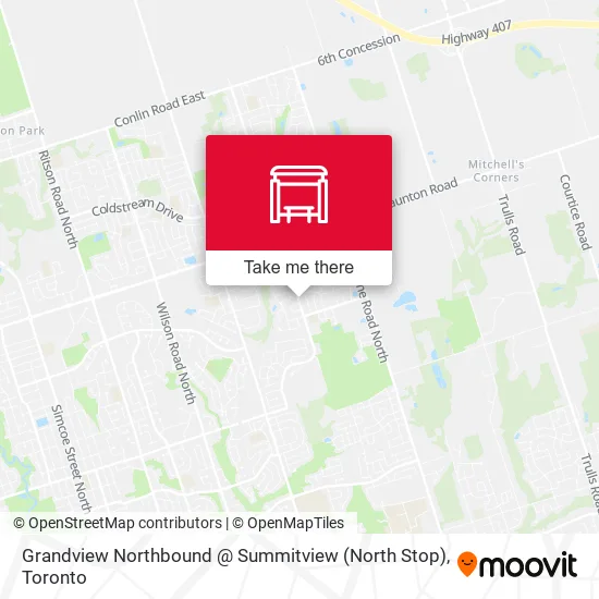 Grandview Northbound @ Summitview (North Stop) map