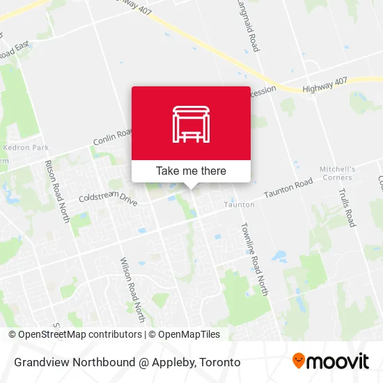 Grandview Northbound @ Appleby map