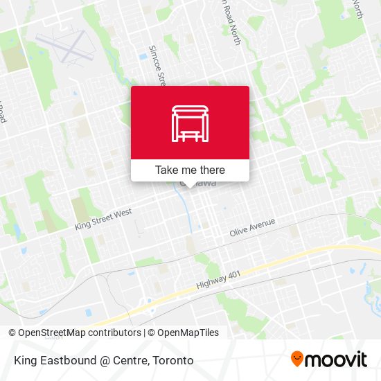 King Eastbound @ Centre map